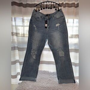Fashion Nova Light Blue High-Rise Curvy Jeans